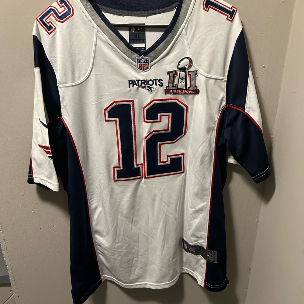 NFL On Field Patriots Jersey - White and Navy